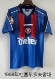 1998  Fortuna Düsseldorf Away Fans Retro 1:1 Quality Soccer Jersey