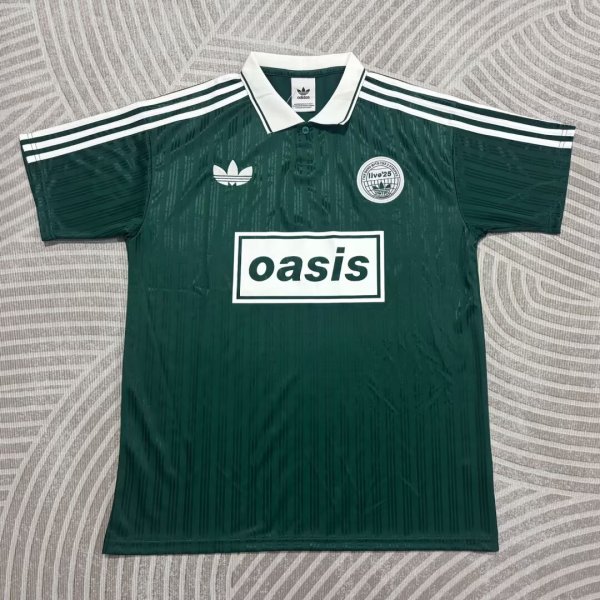 25/26 Adidas Clover classic  Green  POLO Fans Retro 1:1 Quality  Soccer Jersey