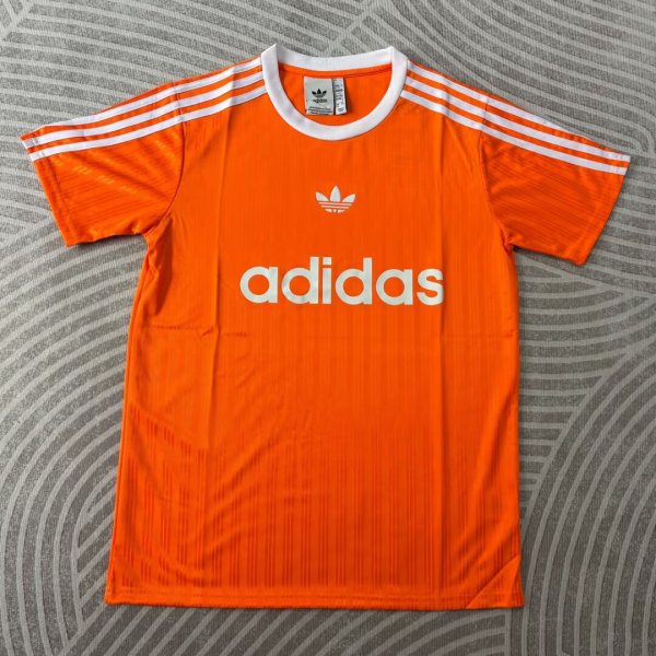 25/26 Adidas Clover  classic T-shirt Orange Fans Retro 1:1 Quality  Soccer Jersey