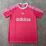 25/26 Adidas Clover  classic T-shirt Rose Pink Fans Retro 1:1 Quality  Soccer Jersey