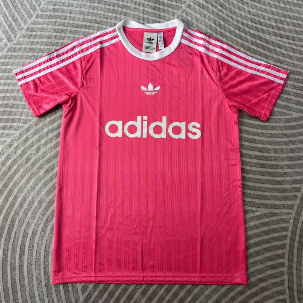 25/26 Adidas Clover  classic T-shirt Rose Pink Fans Retro 1:1 Quality  Soccer Jersey