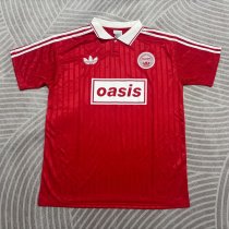 25/26 Adidas Clover classic POLO Red Fans Retro 1:1 Quality  Soccer Jersey