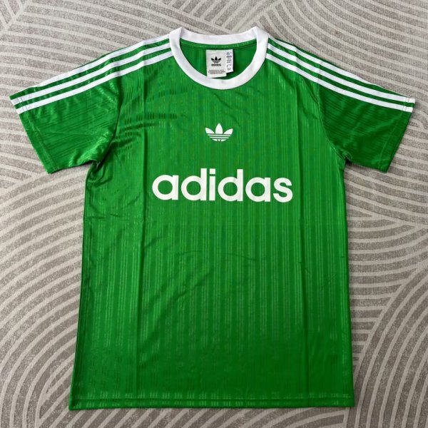 25/26 Adidas Clover  classic T-shirt Green Fans Retro 1:1 Quality  Soccer Jersey