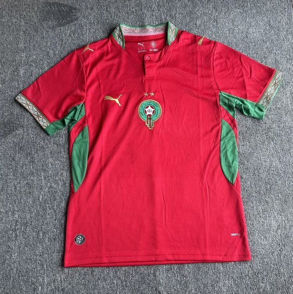26/27 (2026)  Morocco Home Red Fans 1:1 Quality Soccer Jersey(两星)