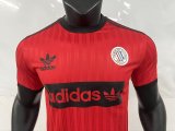 25/26 Adidas Clover Oasis T-shirt Red  Player 1:1 Quality Soccer Jersey