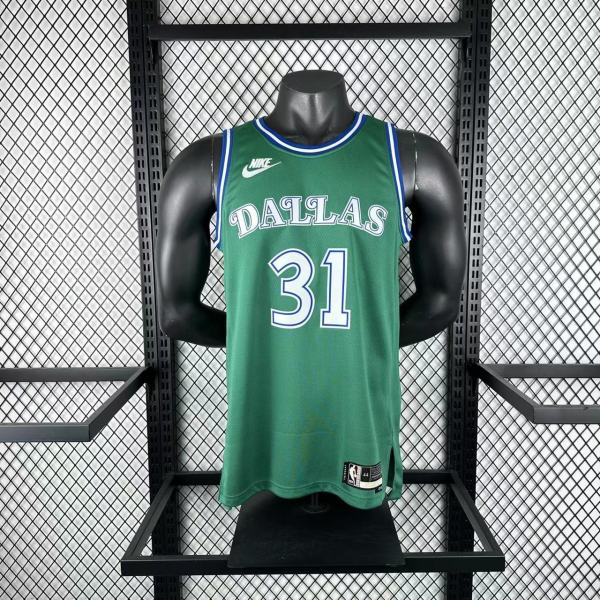 2026 Dallas Mavericks Retro Green #31 Thompson 1:1 Quality NBA Jersey