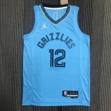 Memphis Grizzlies Blue #12 MORANT 1:1 Quality NBA Jerseys 75 Year