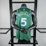2026 Dallas Mavericks Retro Green #5 Russell 1:1 Quality NBA Jersey