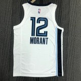 Memphis Grizzlies White #12 MORANT 1:1 Quality NBA Jerseys 75 Year