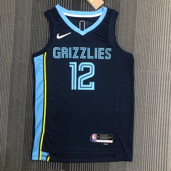 Memphis Grizzlies Dark Blue #12 MORANT 1:1 Quality NBA Jerseys 75 Year
