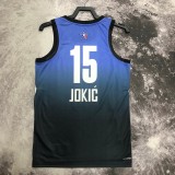 2023  Denver Nuggets ALL-STAR Blue #15 JOKIC  1:1 Quality NBA Jersey