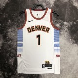 2023  Denver Nuggets City Edition White #1 PORTER JR. 1:1 Quality NBA Jersey