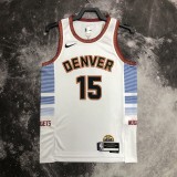 2023  Denver Nuggets City Edition White #15 JOKIC 1:1 Quality NBA Jersey