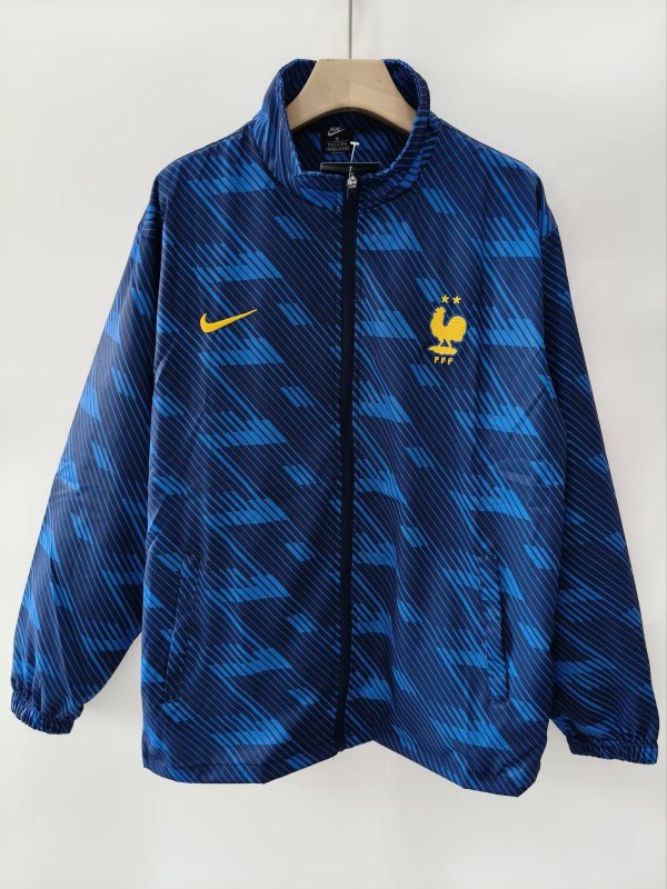 套装 26/27 (2026) France Windbreaker Sets With pants Blue 1:1 Quality Soccer Jersey 包含裤子