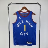 2021 Denver Nuggets Blue #1 PORTER JR.  1:1 Quality NBA Jersey