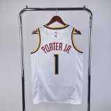 2023  Denver Nuggets White #1 PORTER JR. 1:1 Quality NBA Jersey