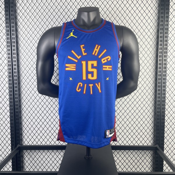2023 Denver Nuggets Blue #15 JOKIC  1:1 Quality NBA Jersey
