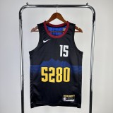 2024 Nuggets Black City Edition #15 JOKIC  1:1 Quality NBA Jersey
