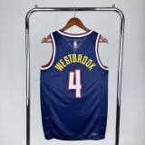 2023 Denver Nuggets Navy Blue #4 WESTBROOK 1:1 Quality NBA Jersey