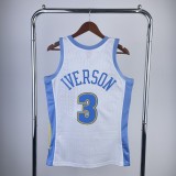 2006/2007 Denver Nuggets Retro White #3 IVERSON 1:1 Quality NBA Jersey