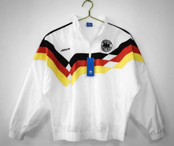 1990 Germany Retro  White Windbreaker
