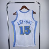 2003/2004 Denver Nuggets Retro White #15 ANTHONY 1:1 Quality NBA Jersey