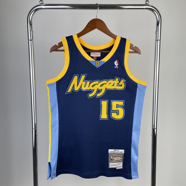 2006/2007  Denver Nuggets Retro Dark Blue #15 ANTHONY  1:1 Quality NBA Jersey