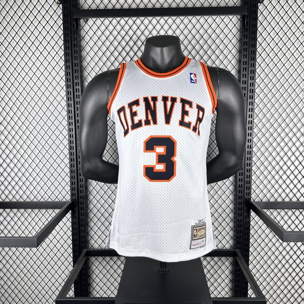 2006/2007 Denver Nuggets Retro White #3 IVERSON 1:1 Quality NBA Jersey