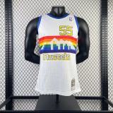 1991/1992 Denver Nuggets Retro  White #55 MUTOMBO 1:1 Quality NBA Jersey