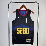2024 Nuggets Black City Edition #1 PORTER JR.1:1 Quality NBA Jersey