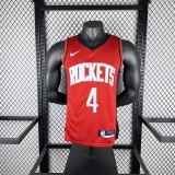 2023  Houston Rockets Away Red #4 GREEN  1:1 Quality NBA Jersey