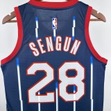 2023  Houston Rockets City Edition Blue #28 SENGUN   1:1 Quality NBA Jersey