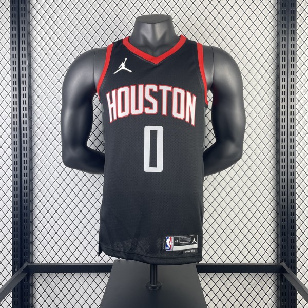 2024  Houston Rockets Black #0 WESTBROOK 1:1 Quality NBA Jersey