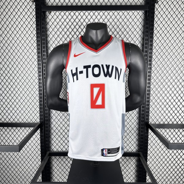 2020 Houston Rockets City Edition White #0 WESTBROOK   1:1 Quality NBA Jersey