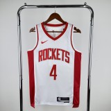2023 Houston Rockets Home White #4 GREEN  1:1 Quality NBA Jersey