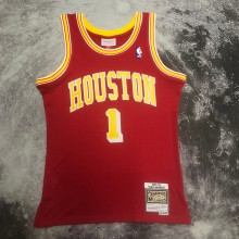 2004/2005  Houston Rockets Retro Red #1 MCGRADY  1:1 Quality NBA Jersey