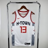 2020  Houston Rockets City Edition White #13 HARDEN   1:1 Quality NBA Jersey