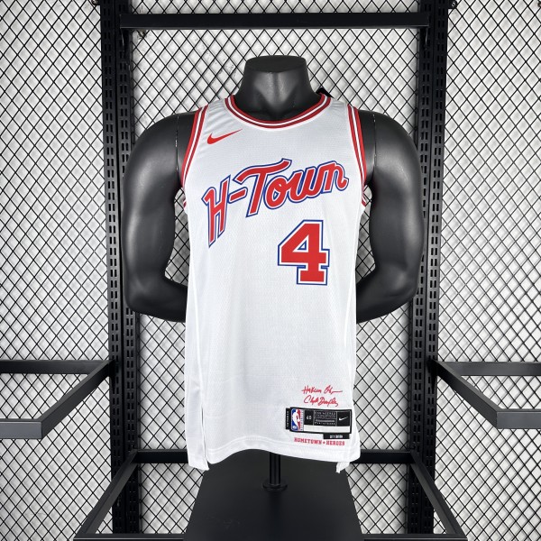 2026  Houston Rockets City Edition White #4 GREEN  1:1 Quality NBA Jersey