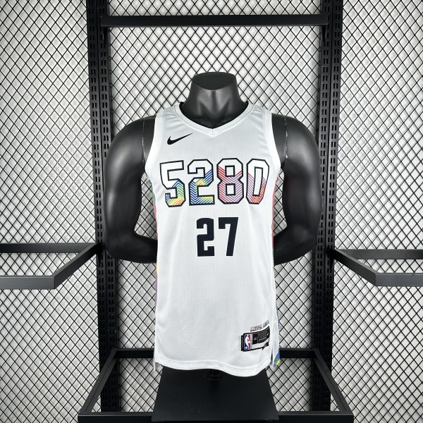 2025  Denver Nuggets White #27  GORDON 1:1 Quality NBA Jersey