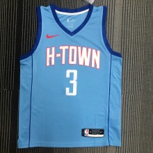 2021 Houston Rockets City Edition Blue #3 PAUL  1:1 Quality NBA Jersey