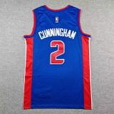 Detroit Pistons Cunningham #2 Blue 1:1 Quality NBA Jersey