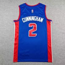 Detroit Pistons Cunningham #2 Blue 1:1 Quality NBA Jersey