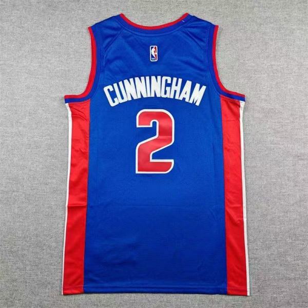 Detroit Pistons Cunningham #2 Blue 1:1 Quality NBA Jersey