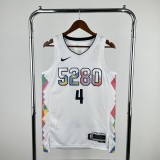 2025  Denver Nuggets White #4 Westbrook 1:1 Quality NBA Jersey