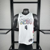 2025  Denver Nuggets White #4 Westbrook 1:1 Quality NBA Jersey