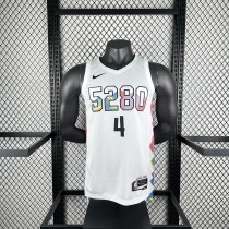 2025  Denver Nuggets White #4 Westbrook 1:1 Quality NBA Jersey
