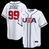 MLB USA White #99 JUDGE 1:1 Quality Baseball Jerseys World Cup