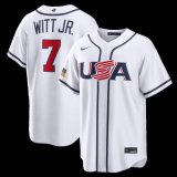 MLB USA White  #7 WITT JR.1:1 Quality Baseball Jerseys World Cup