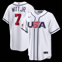 MLB USA White  #7 WITT JR.1:1 Quality Baseball Jerseys World Cup