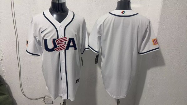 MLB USA White  1:1 Quality Baseball Jerseys World Cup